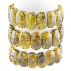 Green massive amber bracelet